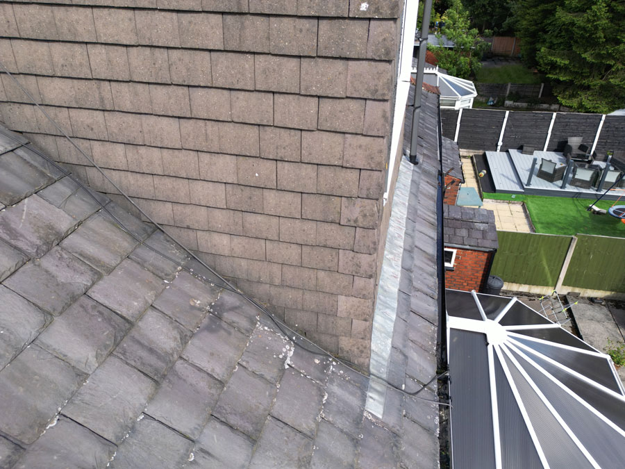 roof gutter inspection drone